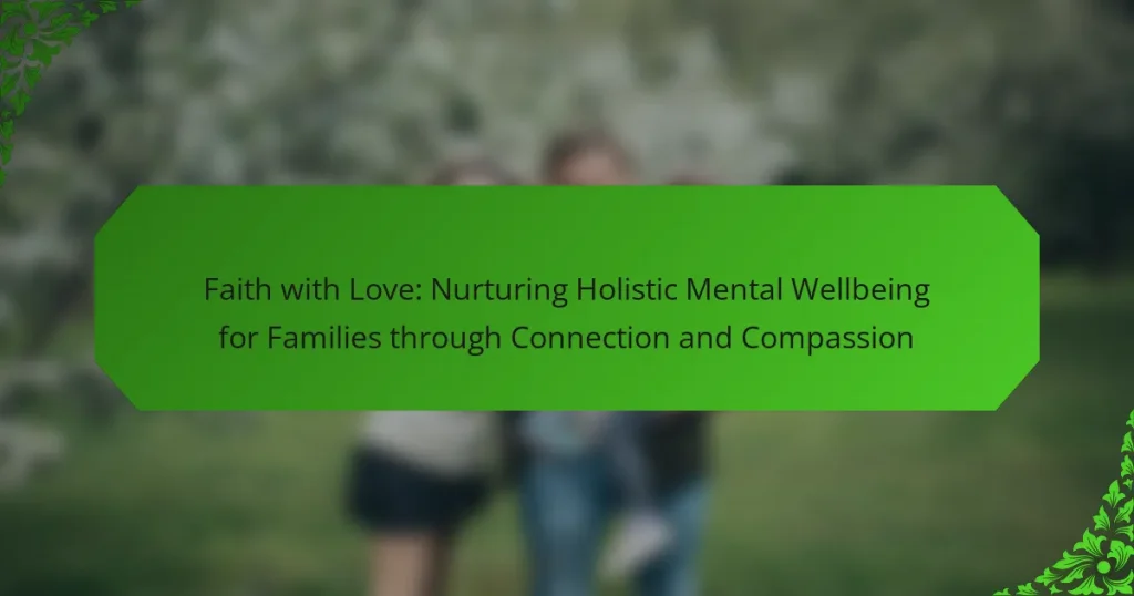 Faith with Love: Nurturing Holistic Mental Wellbeing for Families through Connection and Compassion