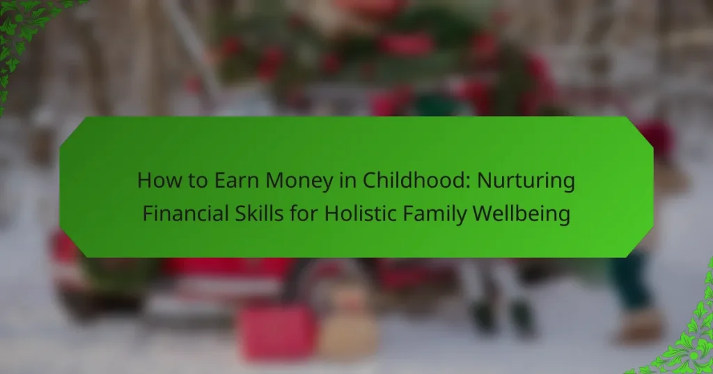 How to Earn Money in Childhood: Nurturing Financial Skills for Holistic Family Wellbeing
