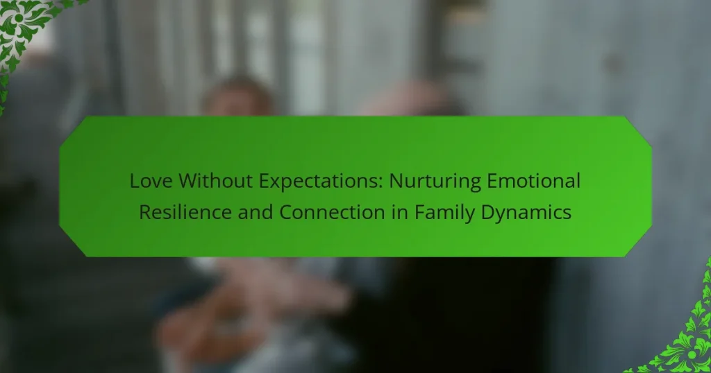 Love Without Expectations: Nurturing Emotional Resilience and Connection in Family Dynamics