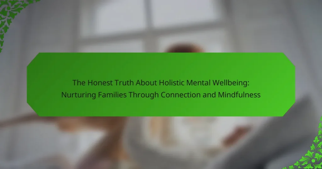 The Honest Truth About Holistic Mental Wellbeing: Nurturing Families Through Connection and Mindfulness