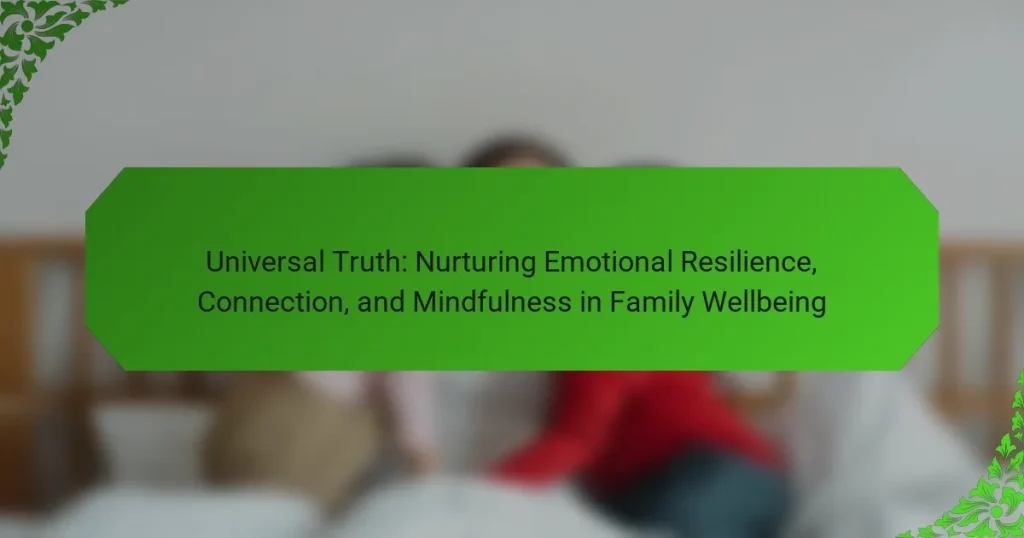 Universal Truth: Nurturing Emotional Resilience, Connection, and Mindfulness in Family Wellbeing