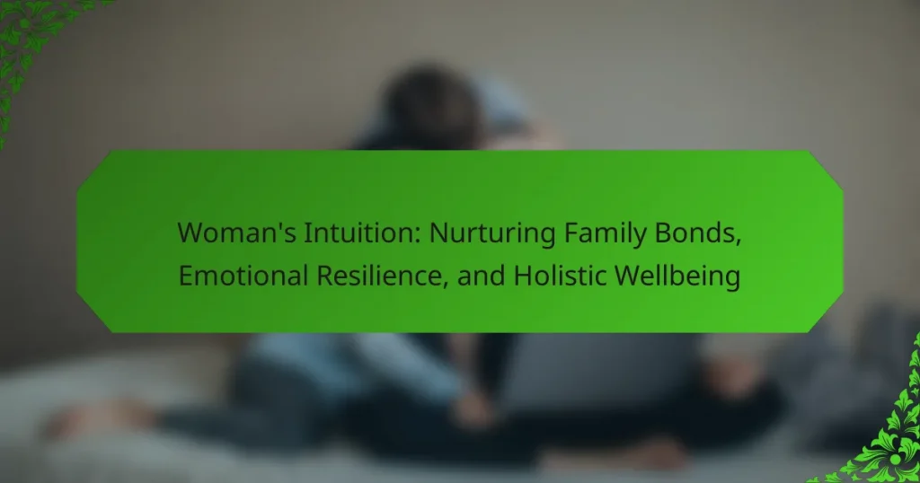 Woman’s Intuition: Nurturing Family Bonds, Emotional Resilience, and Holistic Wellbeing